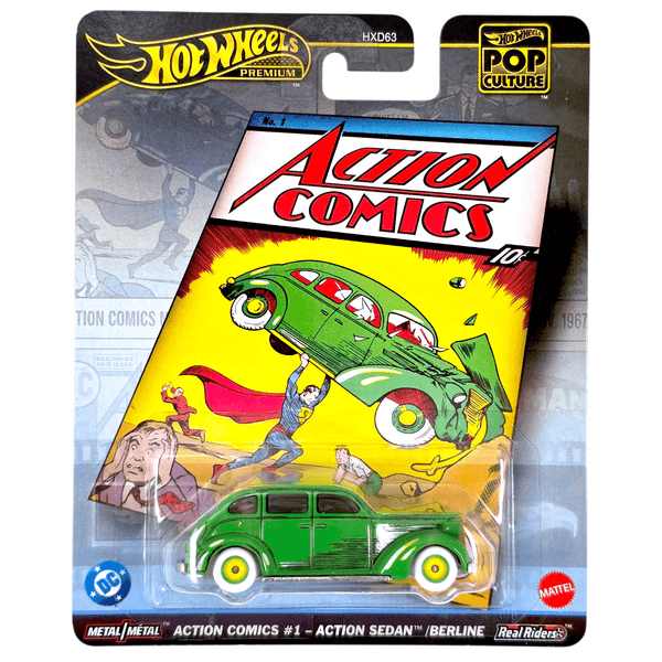 Hot Wheels - Action Comics 1 Action Sedan - 2025 Pop Culture Series - Top CollectiblesDiecastHot Wheels