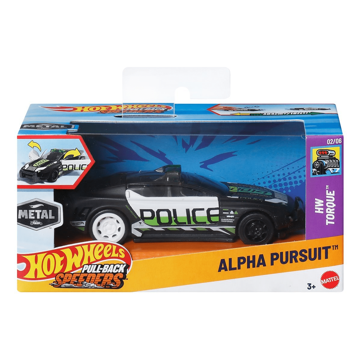Hot Wheels - Alpha Pursuit - 2025 Pull-Back Speeders Series *1/43 Scal ...