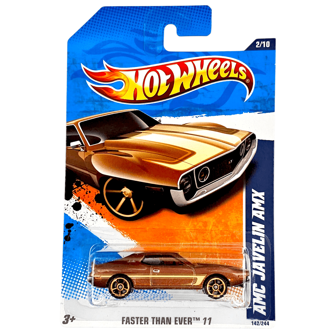 Hot Wheels - AMC Javelin AMX - 2011 *FTE Wheels Variation**Card Variation* - Top CollectiblesDiecastHot Wheels