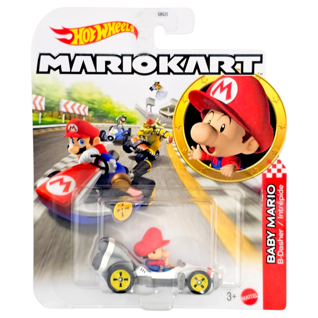 Hot Wheels - Baby Mario (B-Dasher) - 2026 Mario Kart Series - Top CollectiblesDiecastHot Wheels