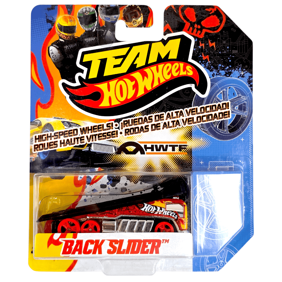 Hot Wheels - Back Slider - 2012 Team Hot Wheels High - Speed Wheels Series - Top CollectiblesDiecastHot Wheels
