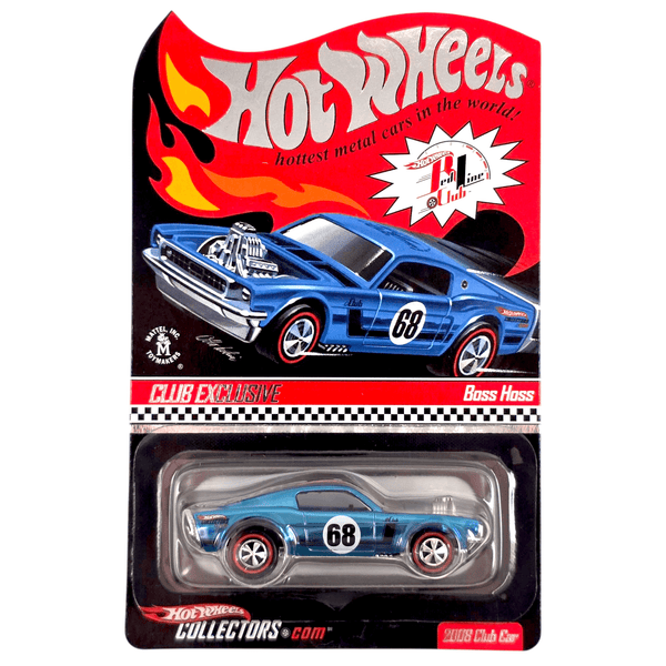 Hot Wheels - Boss Hoss (Custom Mustang) - 2008 Club Car *Red Line Club Exclusive* - Top CollectiblesDiecastHot Wheels