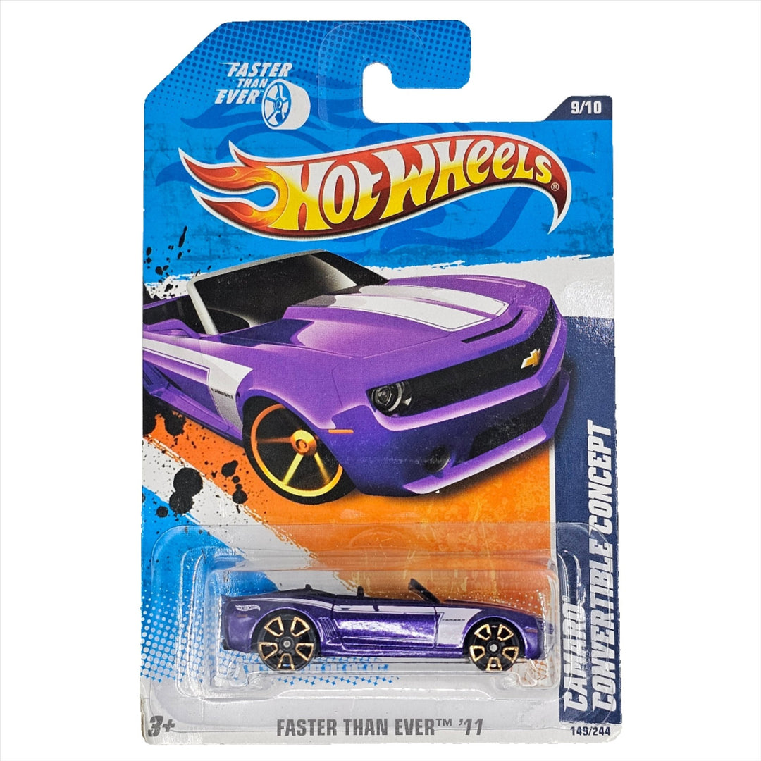 Hot Wheels - Camaro Convertible Concept - 2011 *FTE2 Wheels Variation* - Top CollectiblesDiecastHot Wheels