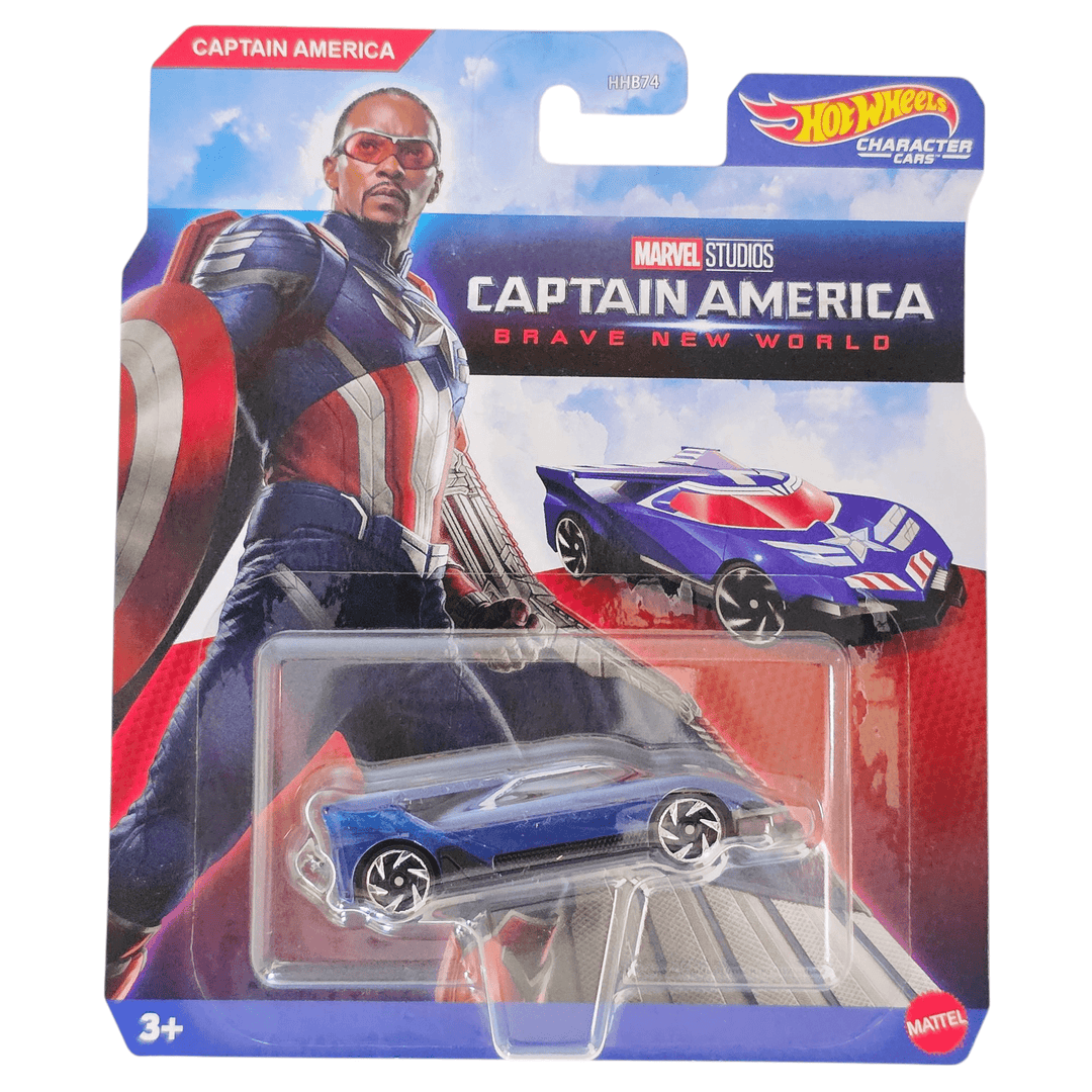 Hot Wheels - Captain America - 2024 Character Cars Series - Top CollectiblesDiecastHot Wheels