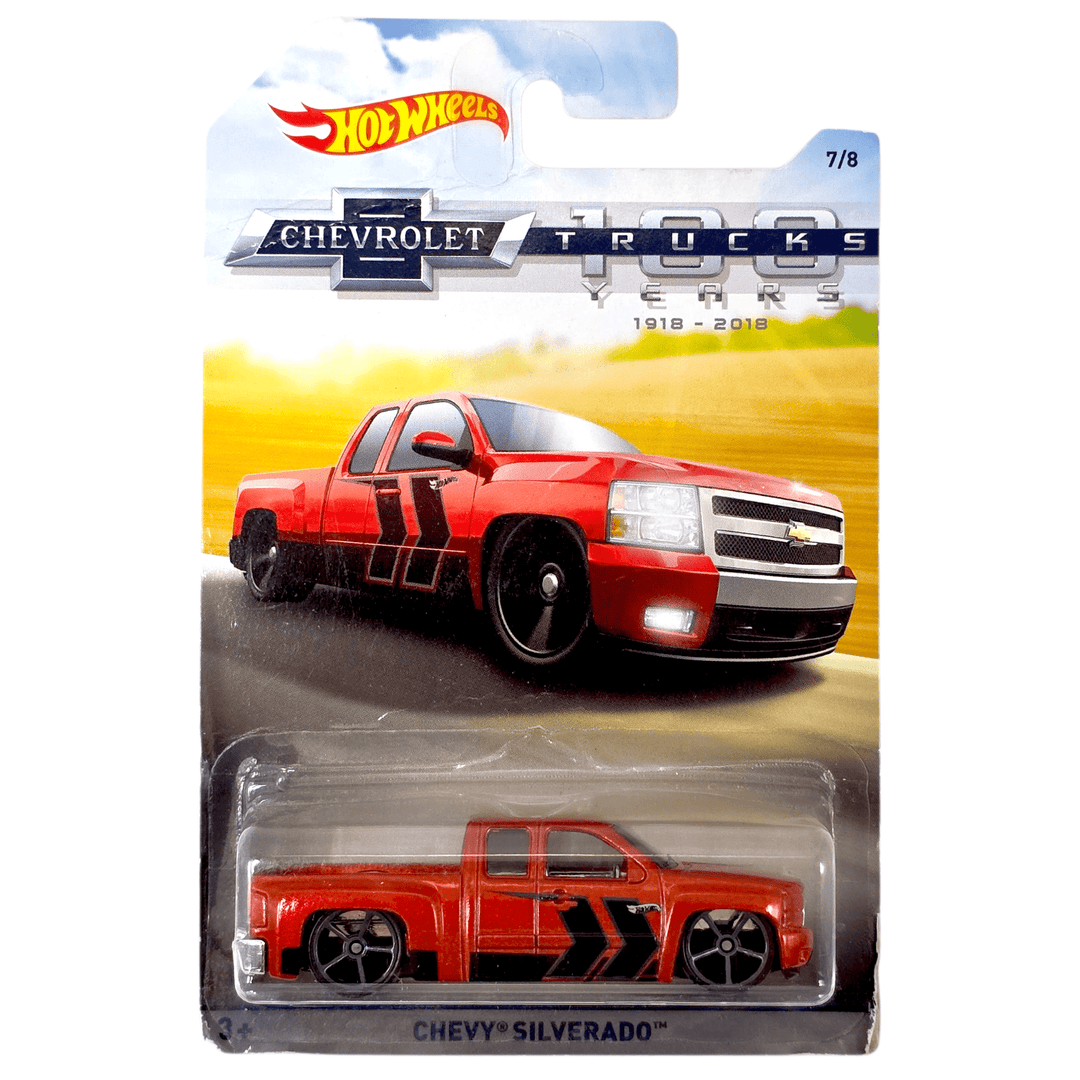 Hot Wheels - Chevy Silverado - 2018 100 Years of Chevy Trucks Series - Top CollectiblesDiecastHot Wheels
