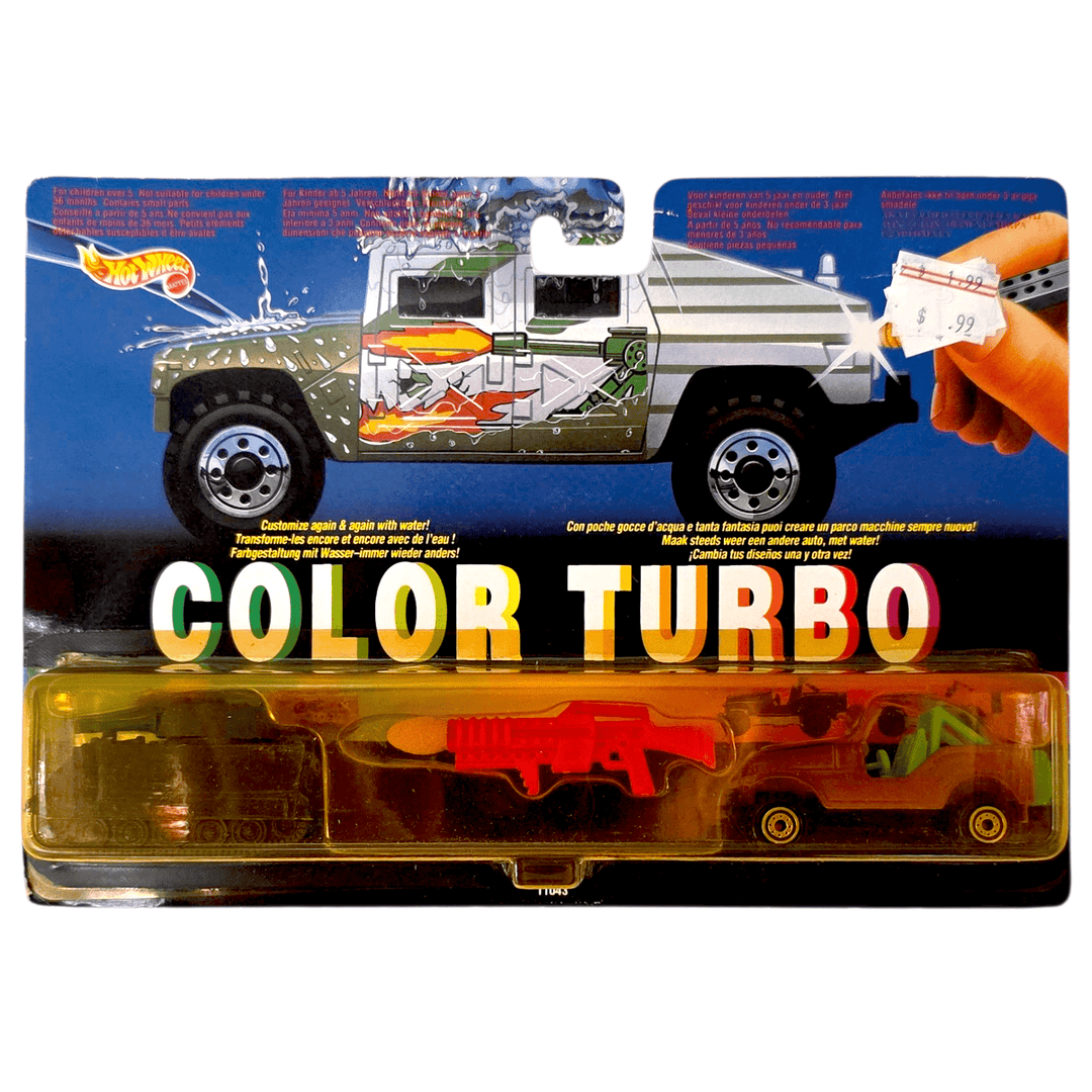 Hot Wheels - Command Tank &amp; Roll Patrol - 1993 Color Turbo 2 - Pack Series - Top CollectiblesDiecastHot Wheels