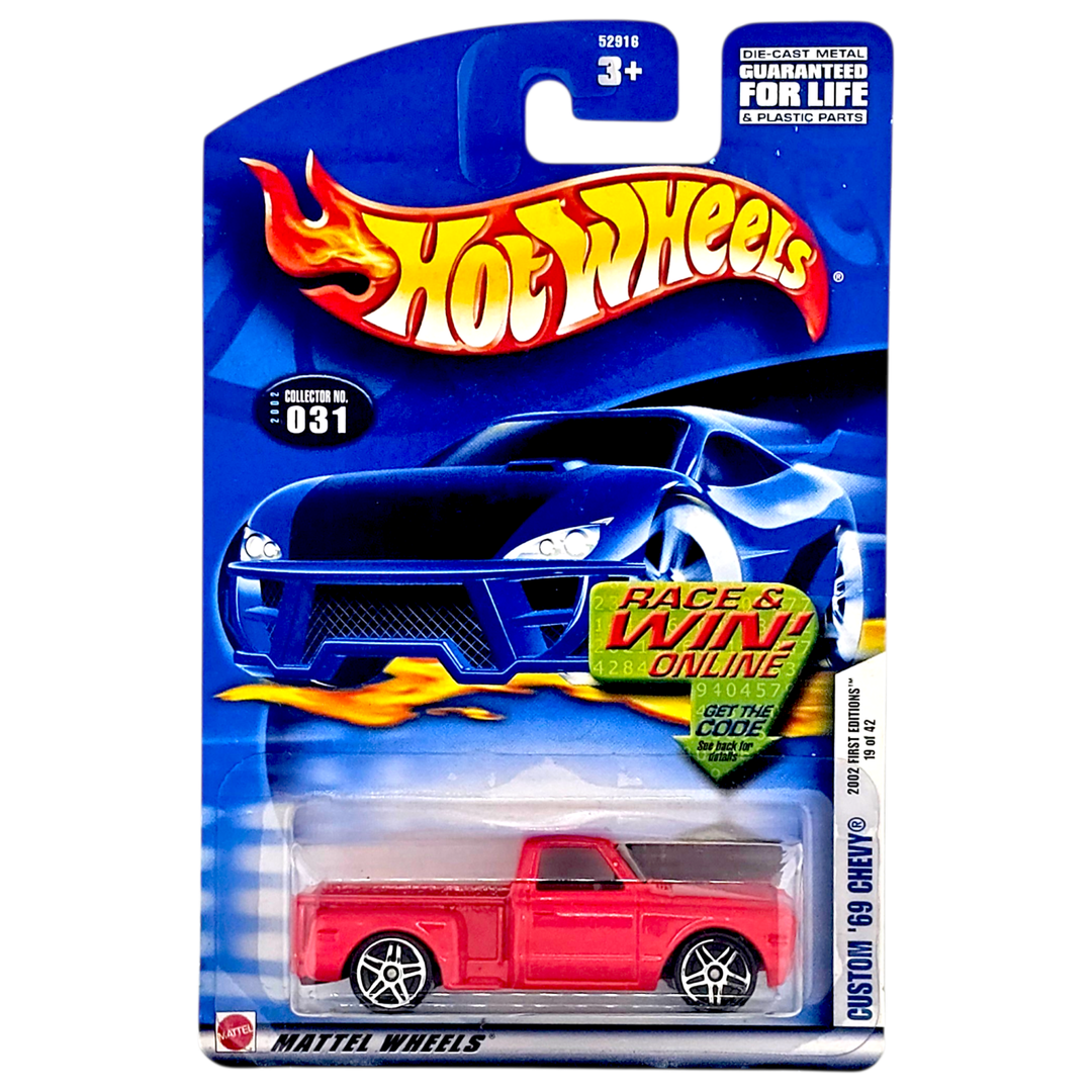 Hot Wheels - Custom '69 Chevy Pickup - 2002 *Card Variation* - Top CollectiblesDiecastHot Wheels