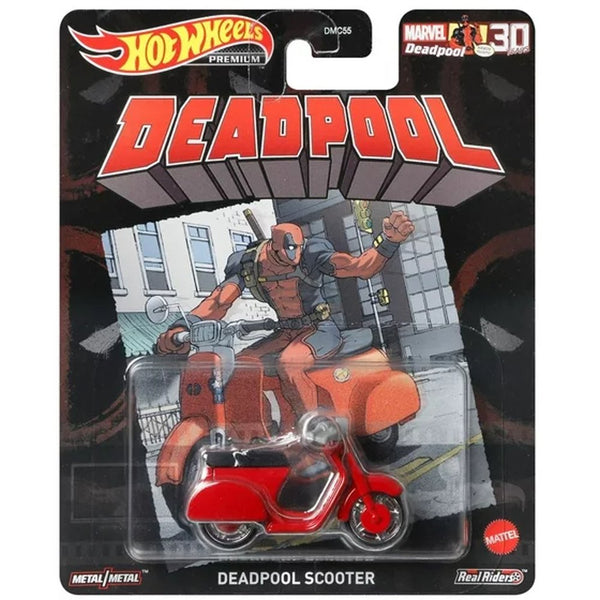 Hot Wheels - Deadpool Scooter - 2021 Retro Entertainment Series - Top CollectiblesDiecastHot Wheels