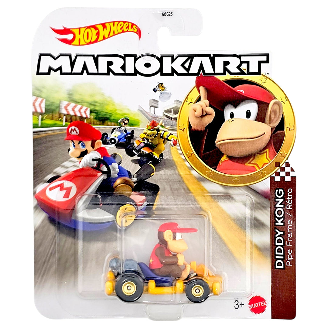 Hot Wheels - Diddy Kong (Pipe Frame) - 2026 Mario Kart Series - Top CollectiblesDiecastHot Wheels