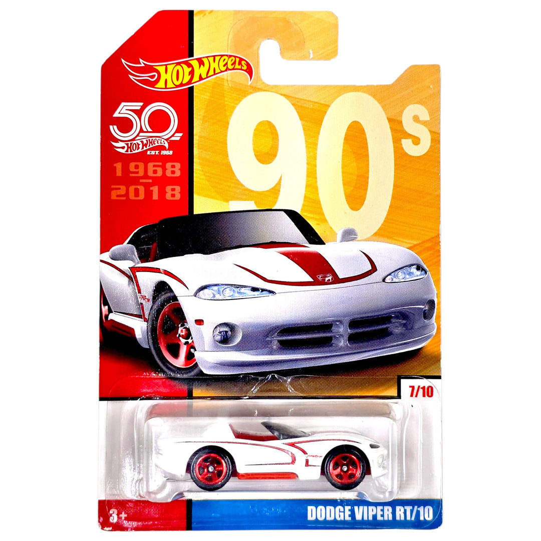 Hot Wheels - Dodge Viper RT/10 - 2018 50th Anniversary Throwback Series - Top CollectiblesDiecastHot Wheels