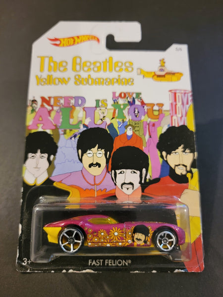 Hot Wheels - Fast Felion - 2017 The Beatle Yellow Submarine Series - Top CollectiblesDiecastHot Wheels