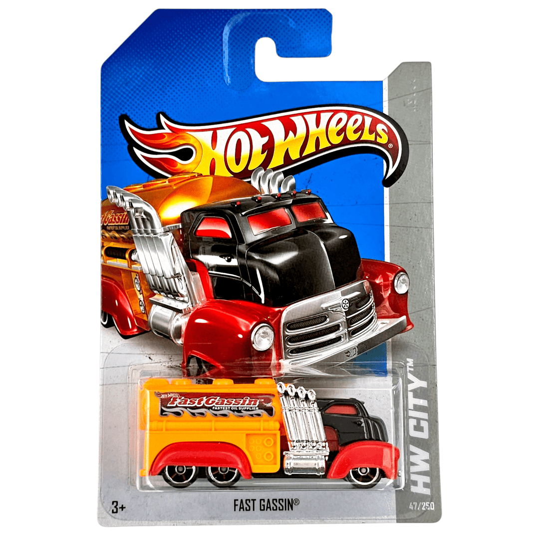 Hot Wheels - Fast Gassin - 2013 *Card Variation* - Top CollectiblesDiecastHot Wheels