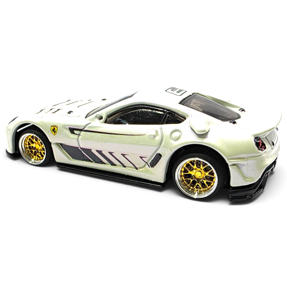Hot Wheels - Ferrari 599XX *Custom* - White - Top CollectiblesDiecastHot Wheels