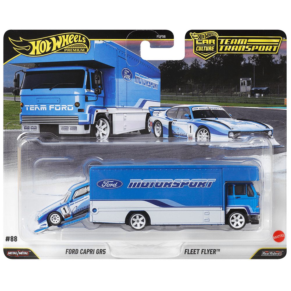 Hot Wheels - Ford Capri GR5 & Fleet Flyer - 2025 Team Transport Series - Top CollectiblesDiecastHot Wheels