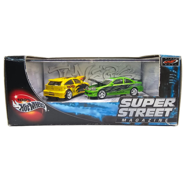 Hot Wheels - Ford Focus & Honda Civic Si - 2002 Super Street Magazine 2 - Car Set - Top CollectiblesDiecastHot Wheels