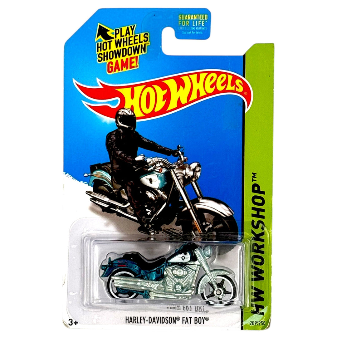 Hot Wheels - Harley-Davidson Fat Boy - 2014 *Super Treasure Hunt* - Top CollectiblesDiecastHot Wheels