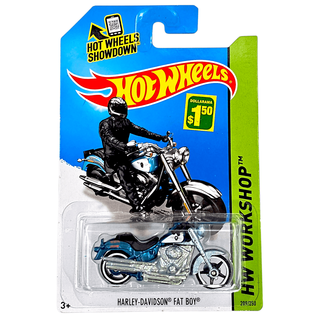 Hot Wheels - Harley - Davidson Fat Boy - 2014 *Super Treasure Hunt* - Top CollectiblesDiecastHot Wheels