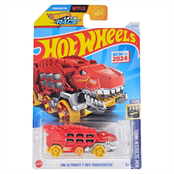 Hot Wheels - HW Ultimate T - Rex Transporter - 2024 - Top CollectiblesDiecastHot Wheels