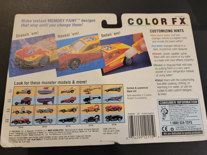 Hot Wheels - Killer Copter &amp; Evil Weevil - 1994 Color FX 2 - Pack Series - Top CollectiblesDiecastHot Wheels