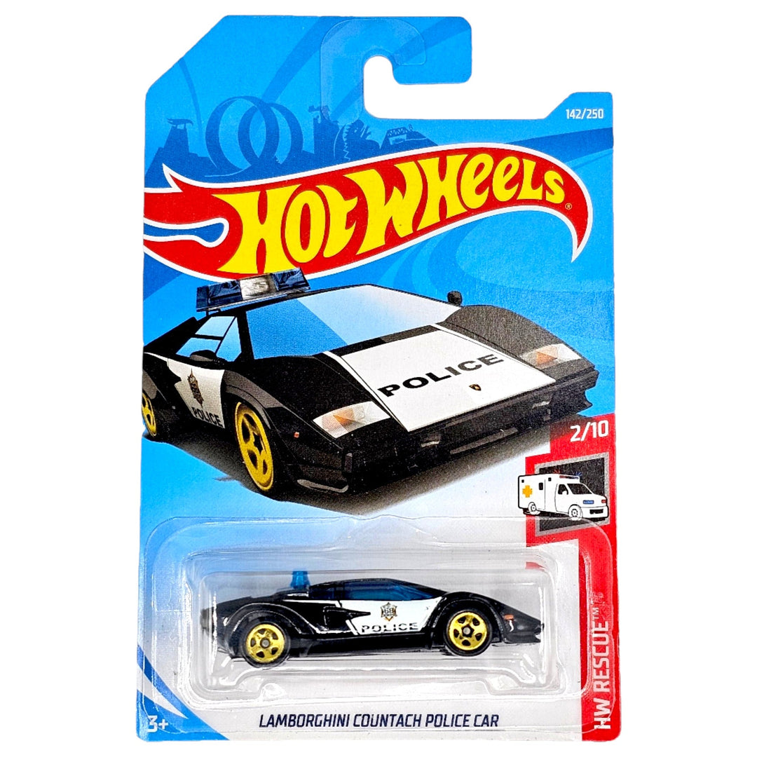 Hot Wheels - Lamborghini Countach Police Car - 2019 - Top CollectiblesDiecastHot Wheels