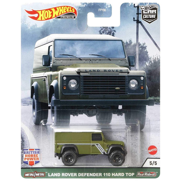 Hot Wheels - Land Rover Defender 110 Hard Top - 2021 British Horse Power Series - Top CollectiblesDiecastHot Wheels