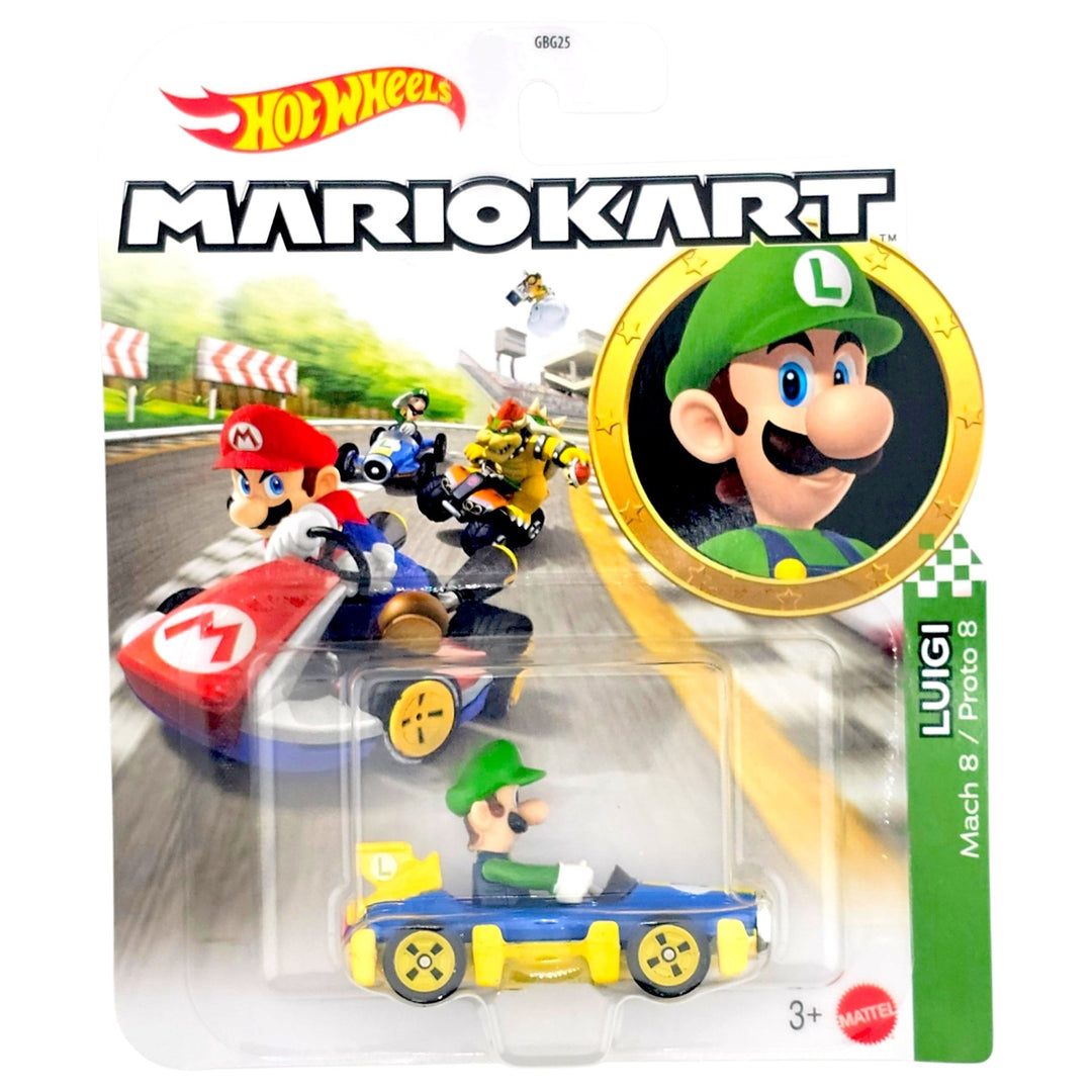 Hot Wheels - Luigi (Mach 8) - 2026 Mario Kart Series - Top CollectiblesDiecastHot Wheels
