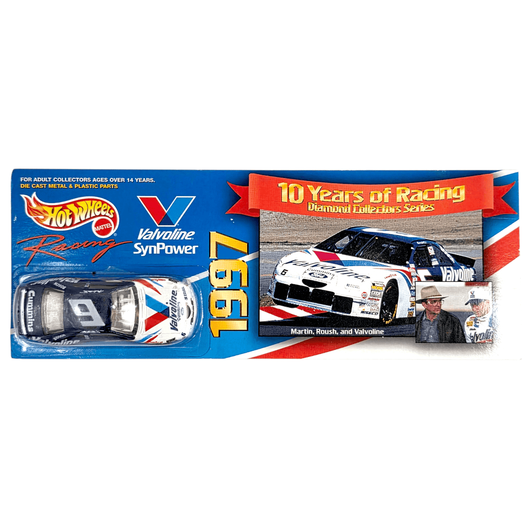 Hot Wheels - Mark Martin 1997 Ford Thunderbird Stock Car - 1999 Pro Racing Valvoline 10 Years of Racing Series - Top CollectiblesDiecastHot Wheels