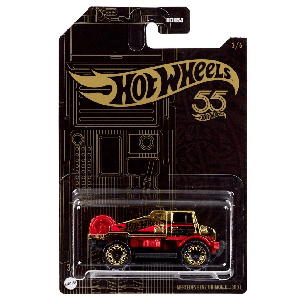 Hot Wheels - Mercedez - Benz Unimog U 1300L - 2023 Black &amp; Gold Series *Chase* - Top CollectiblesDiecastHot Wheels