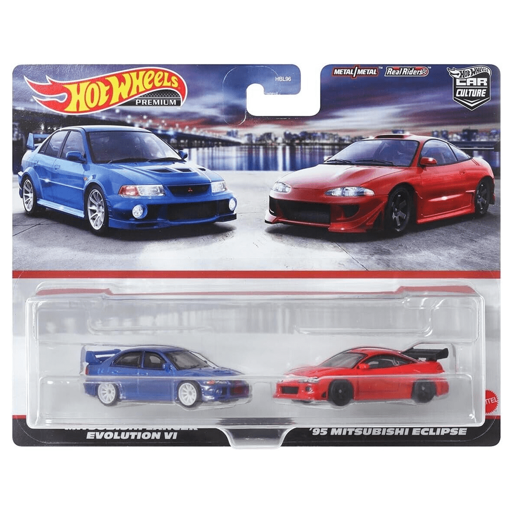 Hot Wheels - Mitsubishi Lancer Evolution VI & '95 Mitsubishi Eclipse - 2021 Car Culture 2 - Pack - Top CollectiblesDiecastHot Wheels