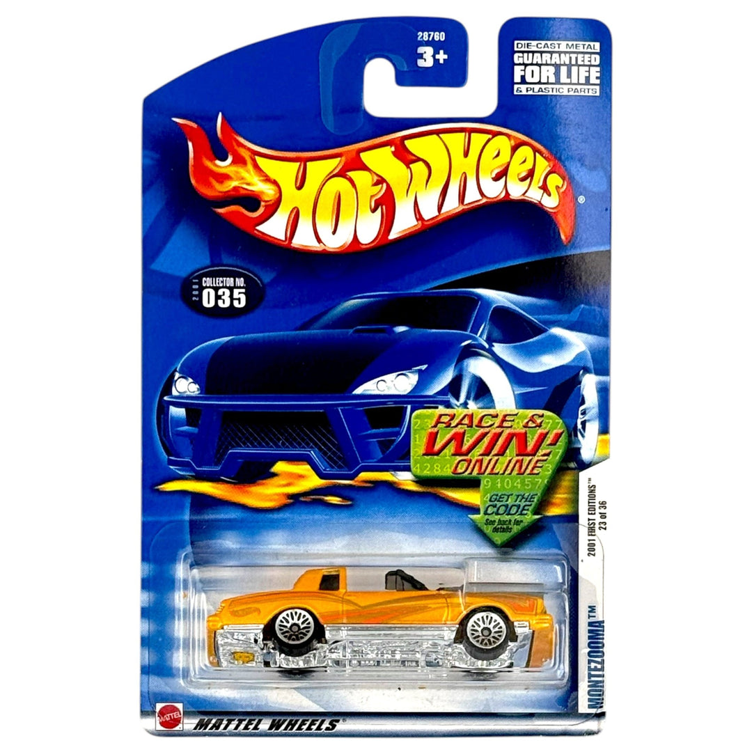 Hot Wheels - Montezooma - 2001 *Card Variation* - Top CollectiblesDiecastHot Wheels