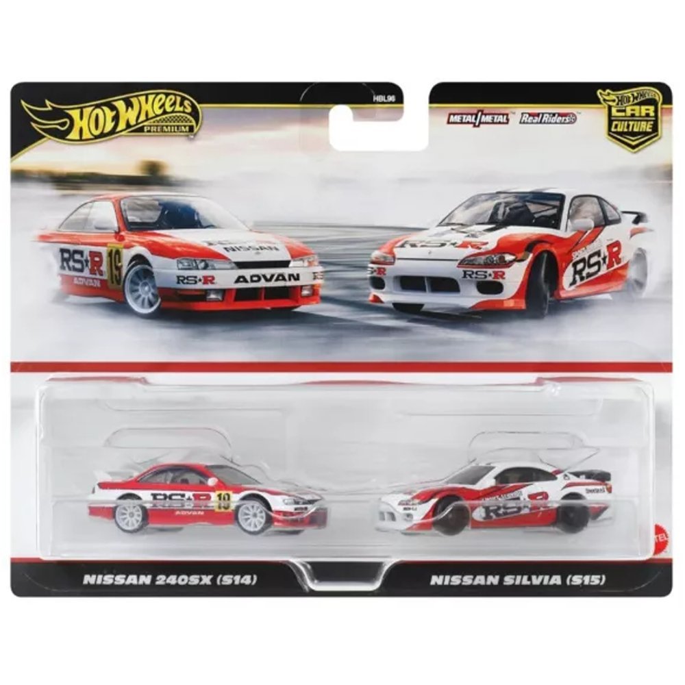 Hot Wheels - Nissan 240SX (S14) &amp; Nissan Silvia (S15) - 2024 Car Culture 2 - Pack - Top CollectiblesDiecastHot Wheels