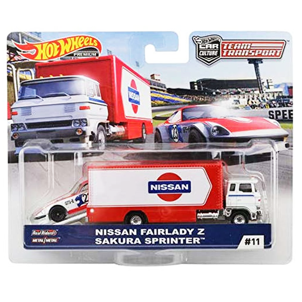 Hot Wheels - Nissan Fairlady Z &amp; Sakura Sprinter - 2019 Team Transport Series - Top CollectiblesDiecastHot Wheels