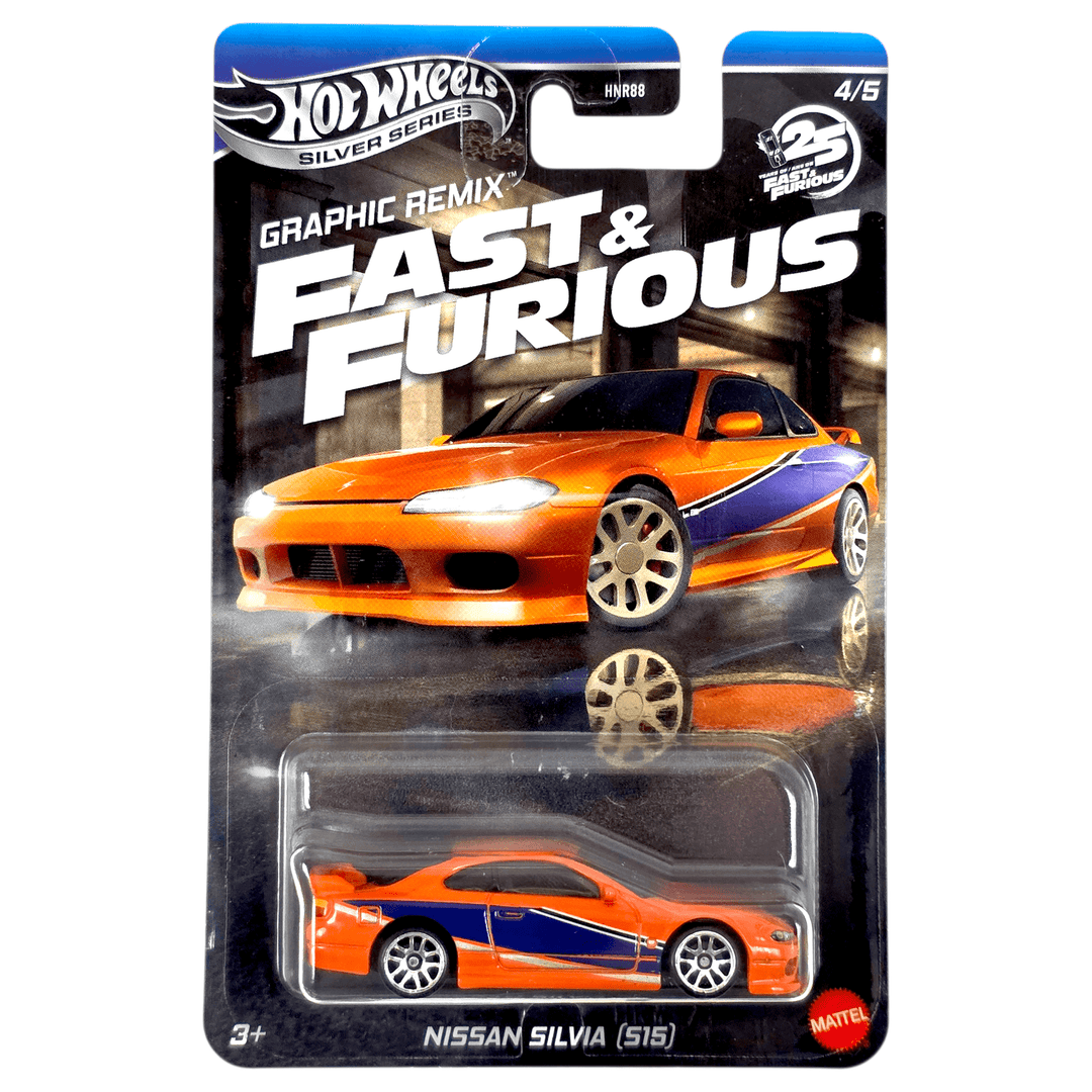 Hot Wheels - Nissan Silvia (S15) - 2025 Fast &amp; Furious Graphic Remix Series - Top CollectiblesDiecastHot Wheels