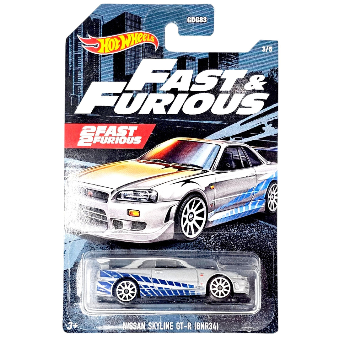 Hot Wheels - Nissan Skyline GT-R (BNR34) - 2021 Fast &amp; Furious Series - Top CollectiblesDiecastHot Wheels