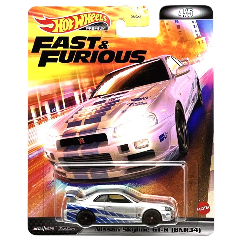 Hot Wheels - Nissan Skyline GT-R (BNR34) - 2022 Fast &amp; Furious Series - Top CollectiblesDiecastHot Wheels