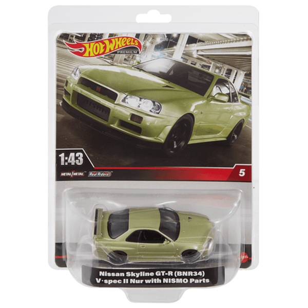 Hot Wheels - Nissan Skyline GT - R (BNR34) V Spec II Nur with Nismo Parts - 2024 *1/43 Scale* - Top CollectiblesDiecastHot Wheels