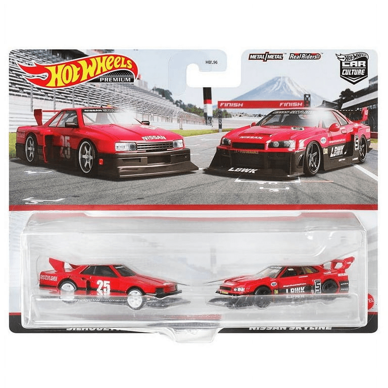 Hot Wheels - Nissan Skyline Silhouette &amp; LB - ER34 Super Silhouette Nissan Skyline - 2021 Car Culture 2 - Pack - Top CollectiblesDiecastHot Wheels
