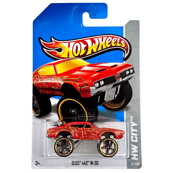 Hot Wheels - Olds 442 W - 30 - 2013 *Wheels Variation**Card Variation* - Top CollectiblesDiecastHot Wheels