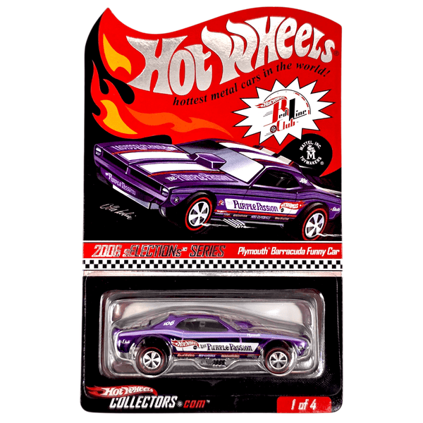 Hot Wheels - Plymouth Barracuda Funny Car - 2006 sELECTIONs Series *Red Line Club Exclusive* - Top CollectiblesDiecastHot Wheels