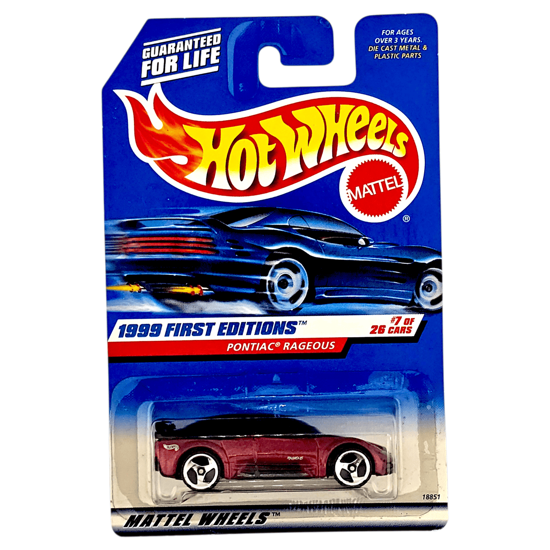 Hot Wheels - Pontiac Rageous - 1999 *Card Variation* - Top CollectiblesDiecastHot Wheels