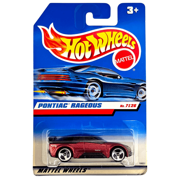Hot Wheels - Pontiac Rageous - 1999 *Card Variation* - Top CollectiblesDiecastHot Wheels