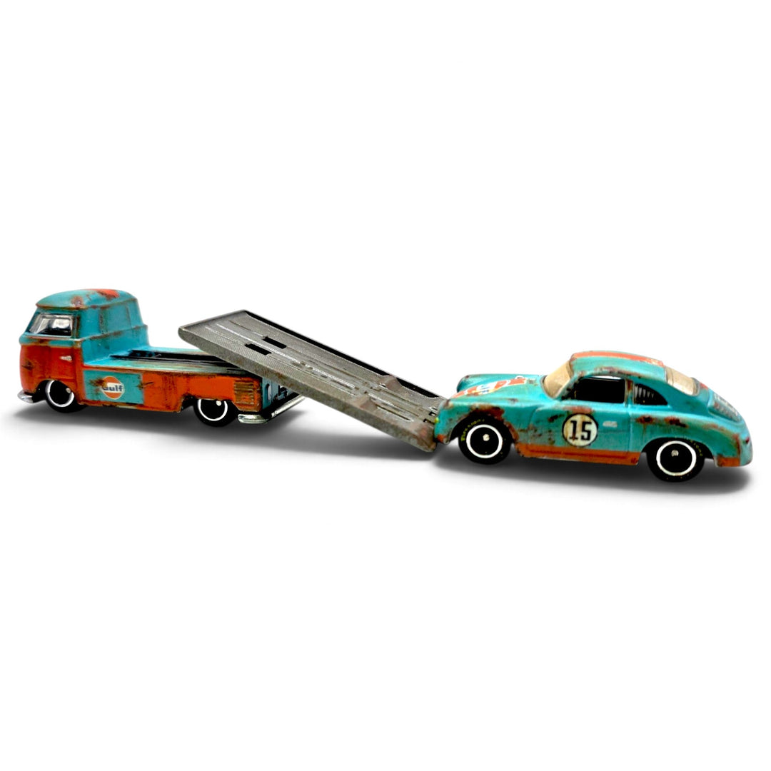 Hot Wheels - Porsche 356A Outlaw &amp; VW transporter T1 Pickup *Custom* - Top CollectiblesDiecastHot Wheels