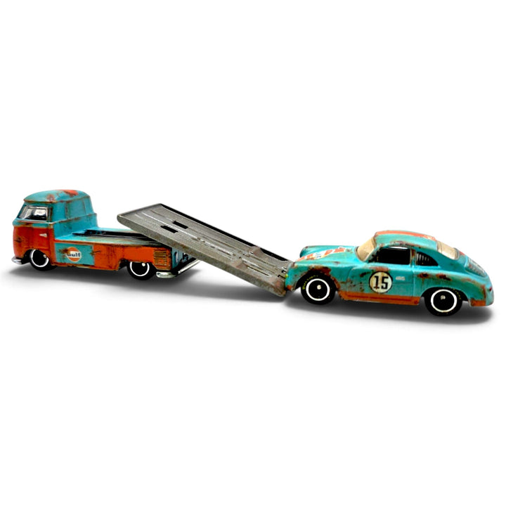 Hot Wheels - Porsche 356A Outlaw &amp; VW transporter T1 Pickup *Custom* - Top CollectiblesDiecastHot Wheels