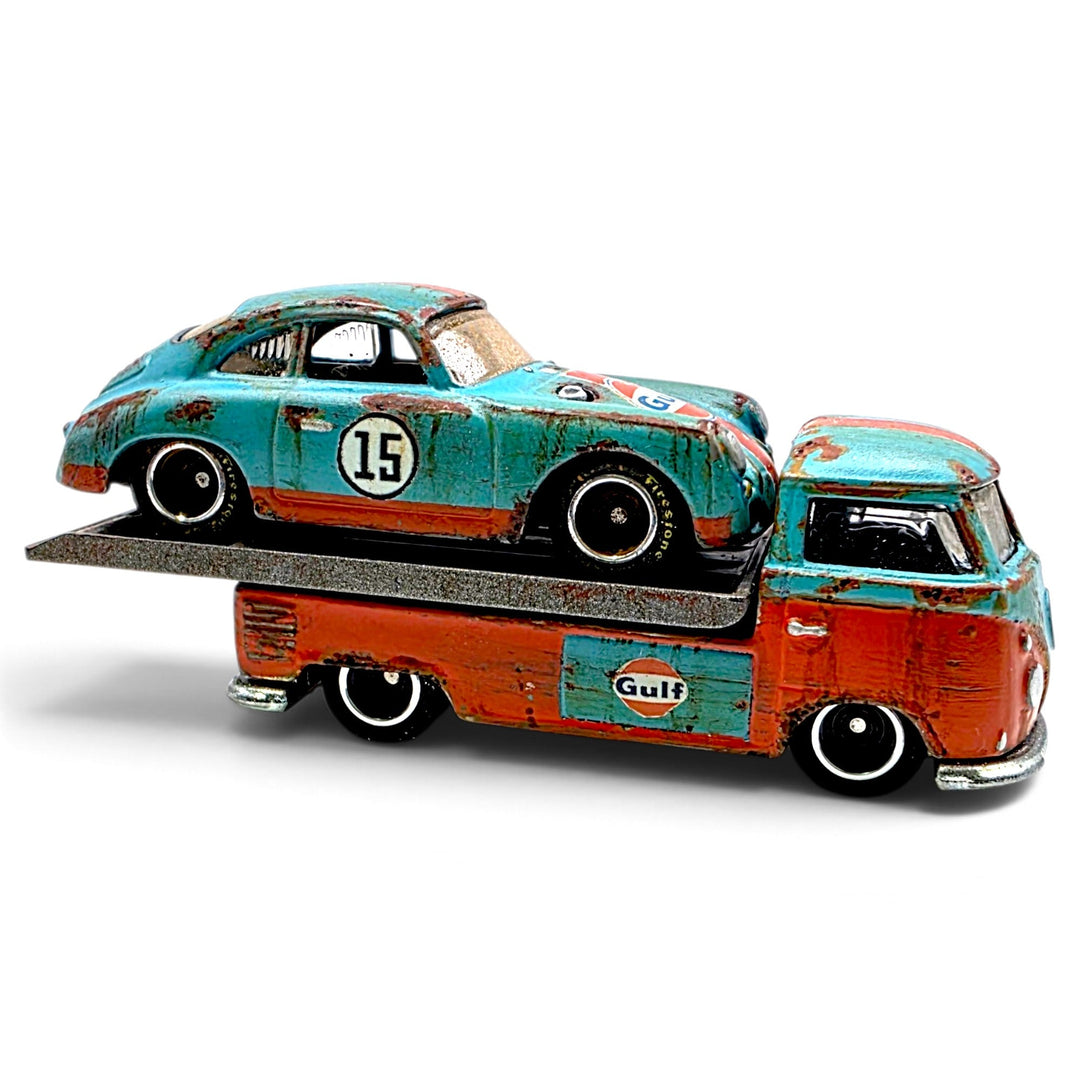 Hot Wheels - Porsche 356A Outlaw &amp; VW transporter T1 Pickup *Custom* - Top CollectiblesDiecastHot Wheels