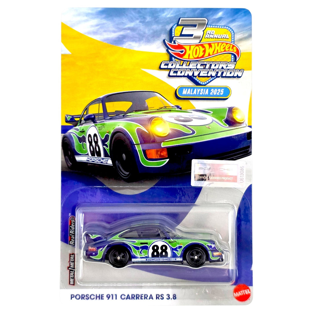 Hot Wheels - Porsche 911 Carrera RS 3.8 - 2025 *Malaysia 3rd Annual Collectors Convention Exclusive* - Top CollectiblesDiecastHot Wheels