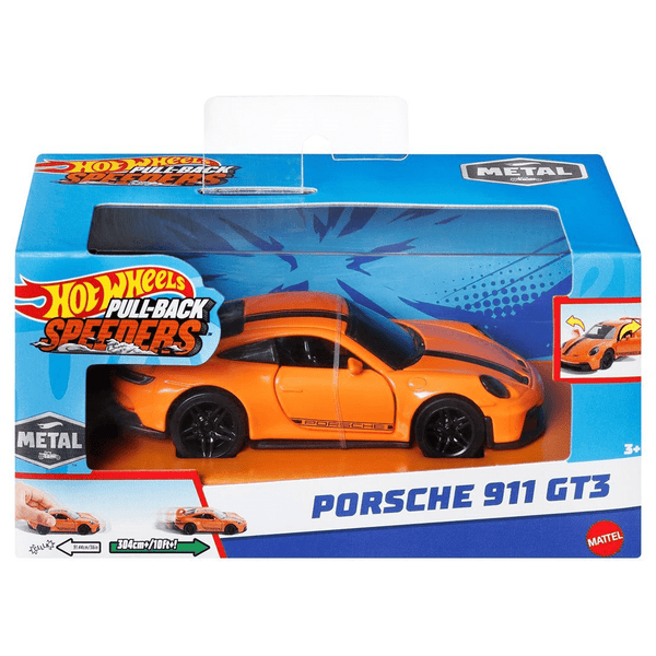 Hot Wheels - Porsche 911 GT3 - 2025 Pull - Back Speeders Series *1/43 Scale* - Top CollectiblesDiecastHot Wheels