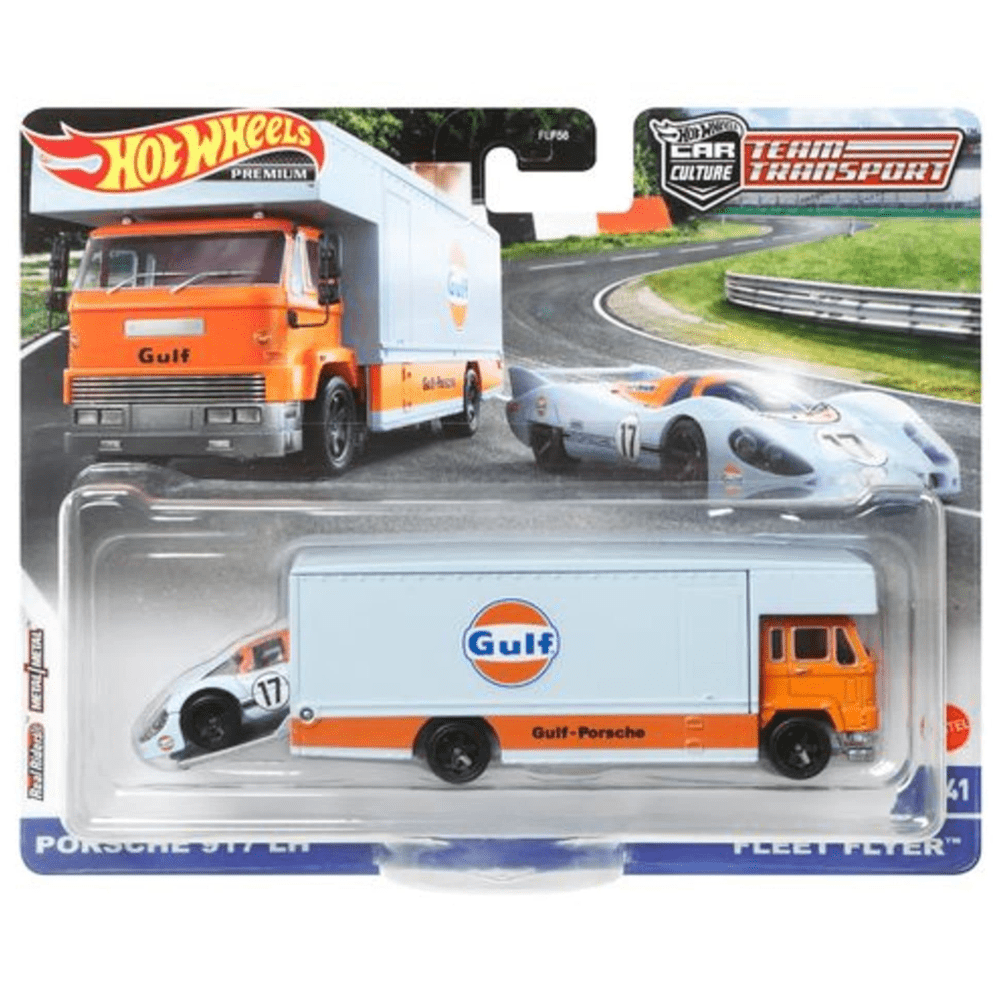 Hot Wheels - Porsche 917 LH &amp; Fleet Flyer - 2022 Team Transport Series - Top CollectiblesDiecastHot Wheels