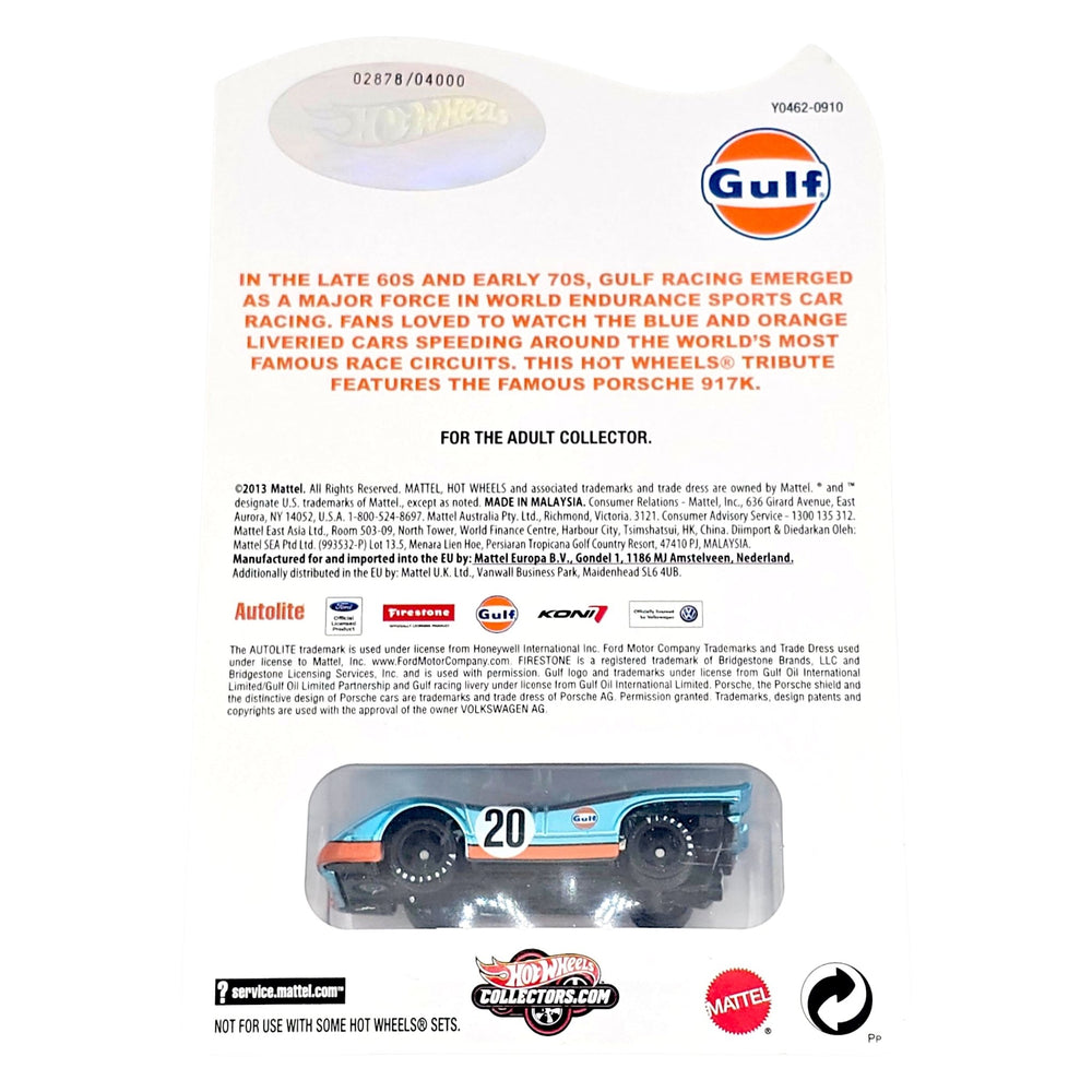 Hot Wheels - Porsche 917K - 2014 Gulf Series - Top CollectiblesDiecastHot Wheels