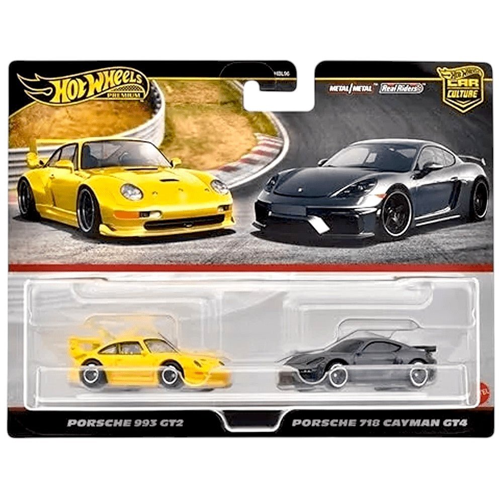 Hot Wheels - Porsche 993 GT2 &amp; Porsche 718 Cayman GT4 - 2024 Car Culture 2-Pack - Top CollectiblesDiecastHot Wheels
