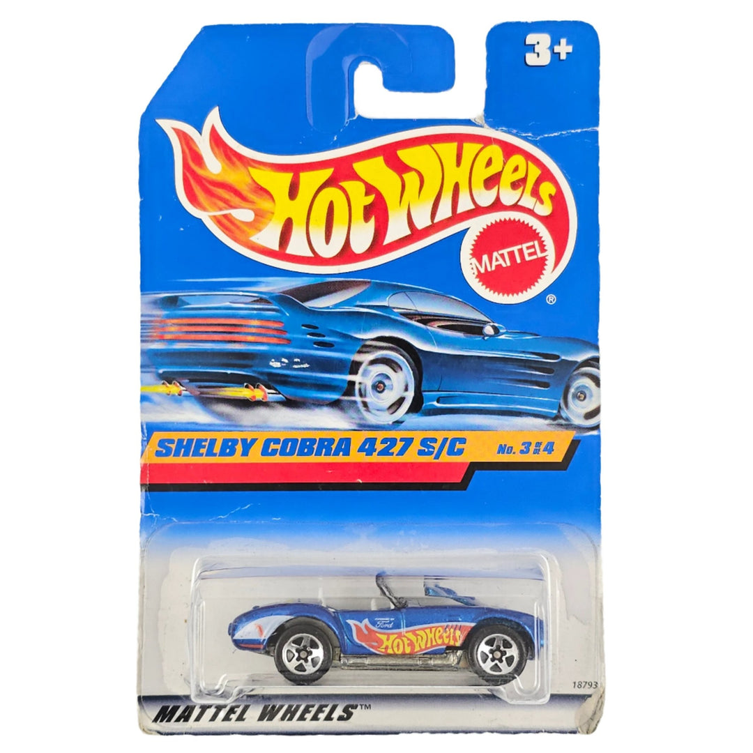 Hot Wheels - Shelby Cobra 427 S/C - 1998 *Card Variation* - Top CollectiblesDiecastHot Wheels